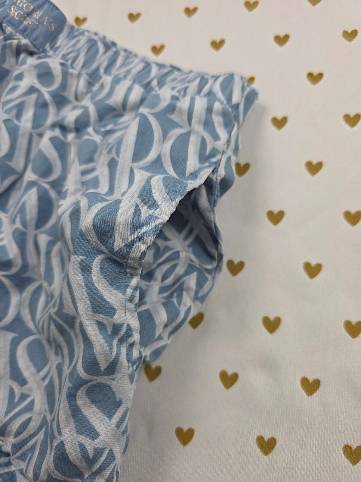 Victorias Secret Logo Blue XS Sleep Shorts Boxers Pajama Bottoms