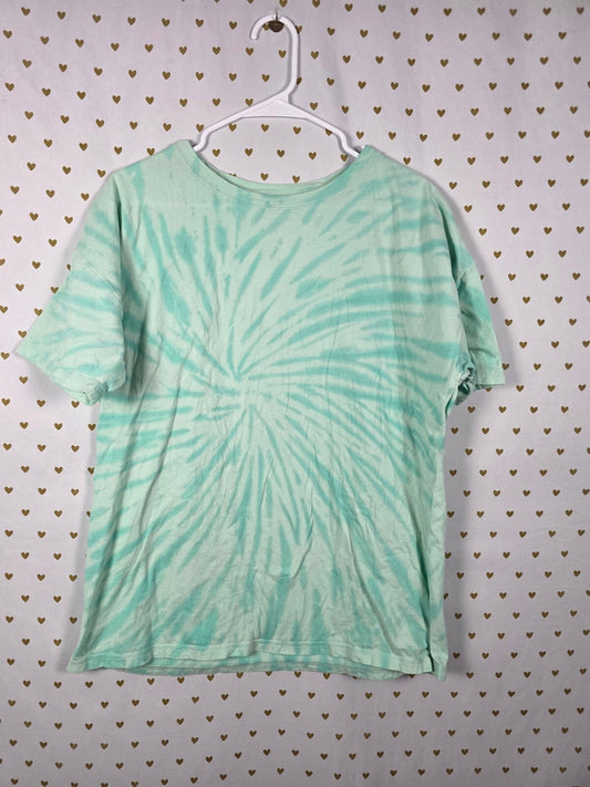 Victorias Secret Oversized Tye Dye PINK SLeep Shirt Logo Green Medium