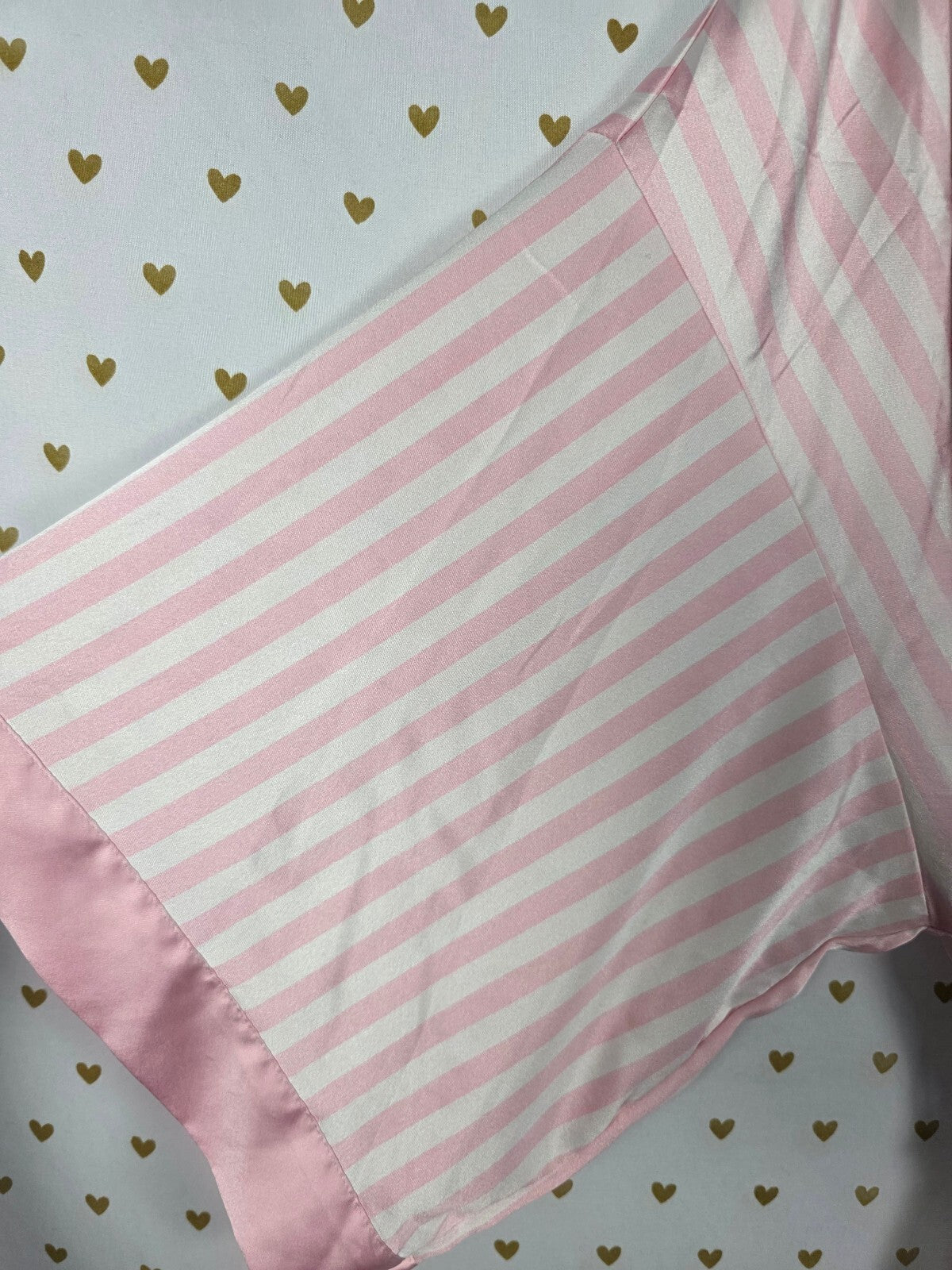 Victoria's Secret World Tour 2023 Pink Stripe Satin Robe Gold Wings Belt XL XXL