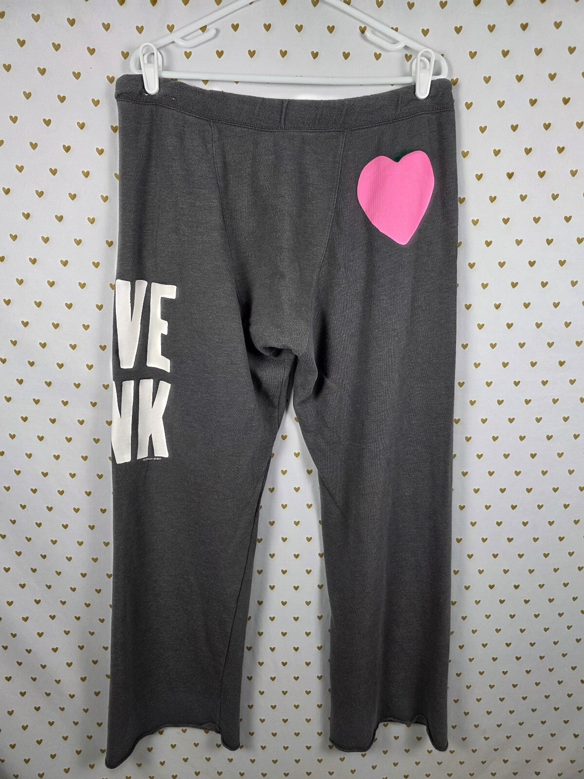 Victorias Secret PINK Vintage Y2k Heart Boyfriend Diaper Butt Sweats Logo Medium