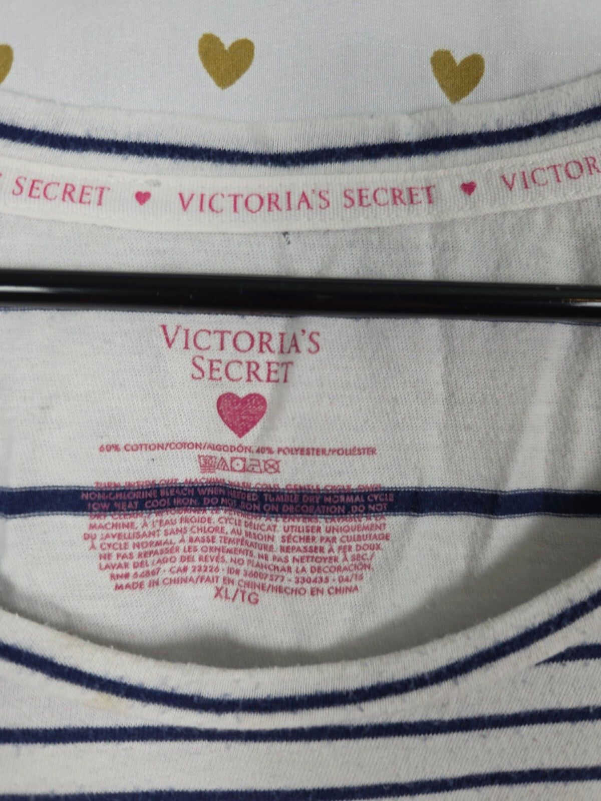 Victorias Secret XL Striped Soft Vintage Sleep Dress Nightgown