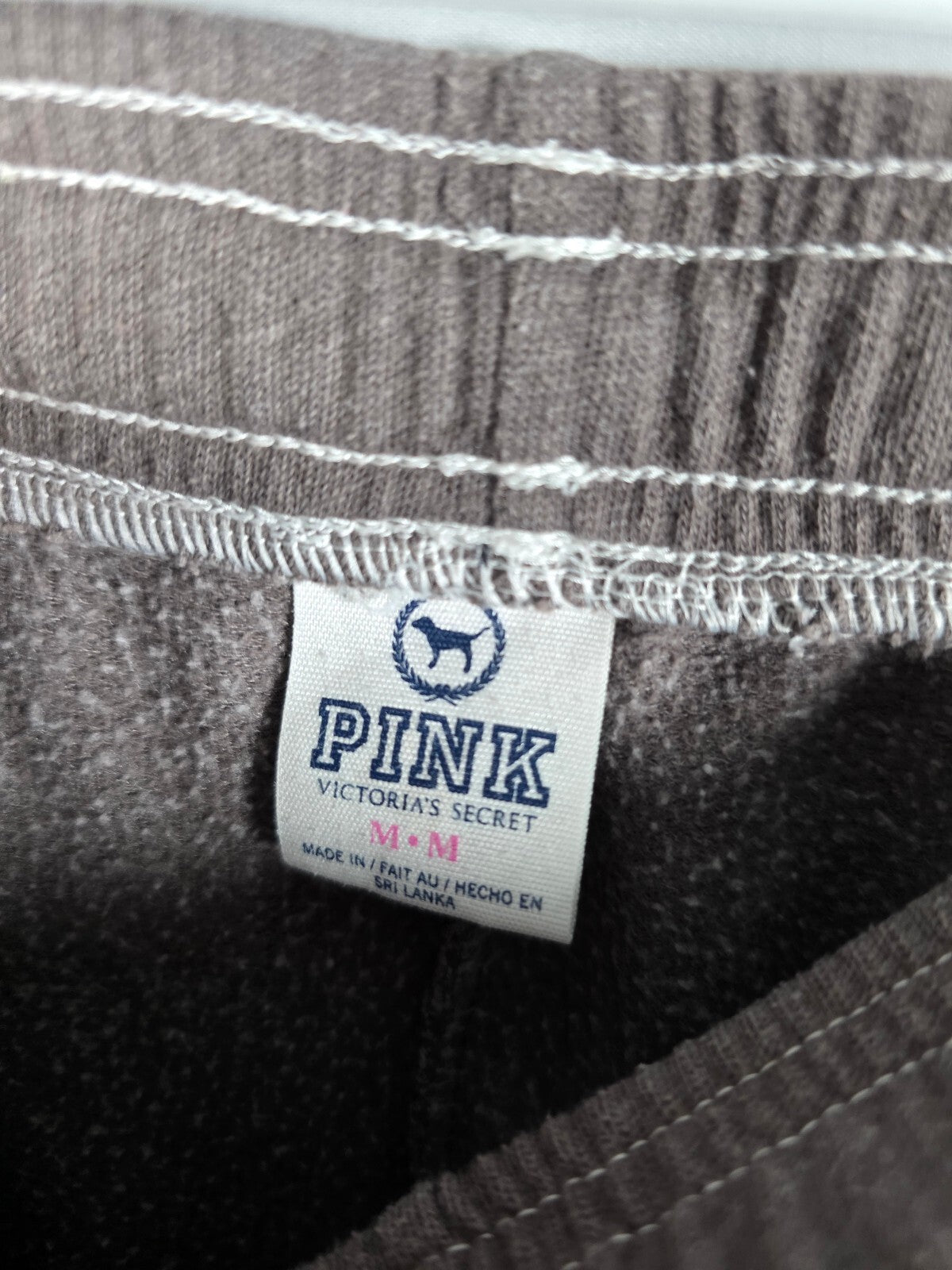 Victorias Secret PINK Vintage Logo Capri Sweats Sweatpants MEDIUM y2k