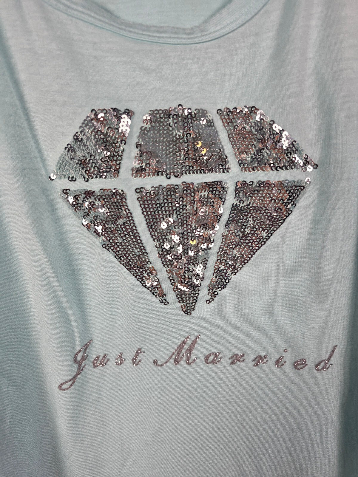 Victorias Secret I DO Bling BRIDAL Tank Top JUST MARRIED Diamond Large
