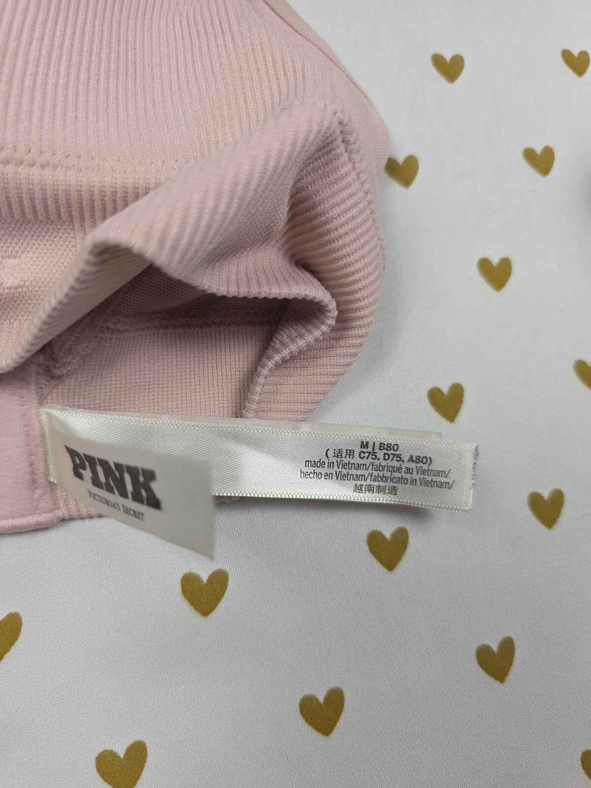 Victorias Secret Pink Medium Sports Bra Bralette Bra Top Tank