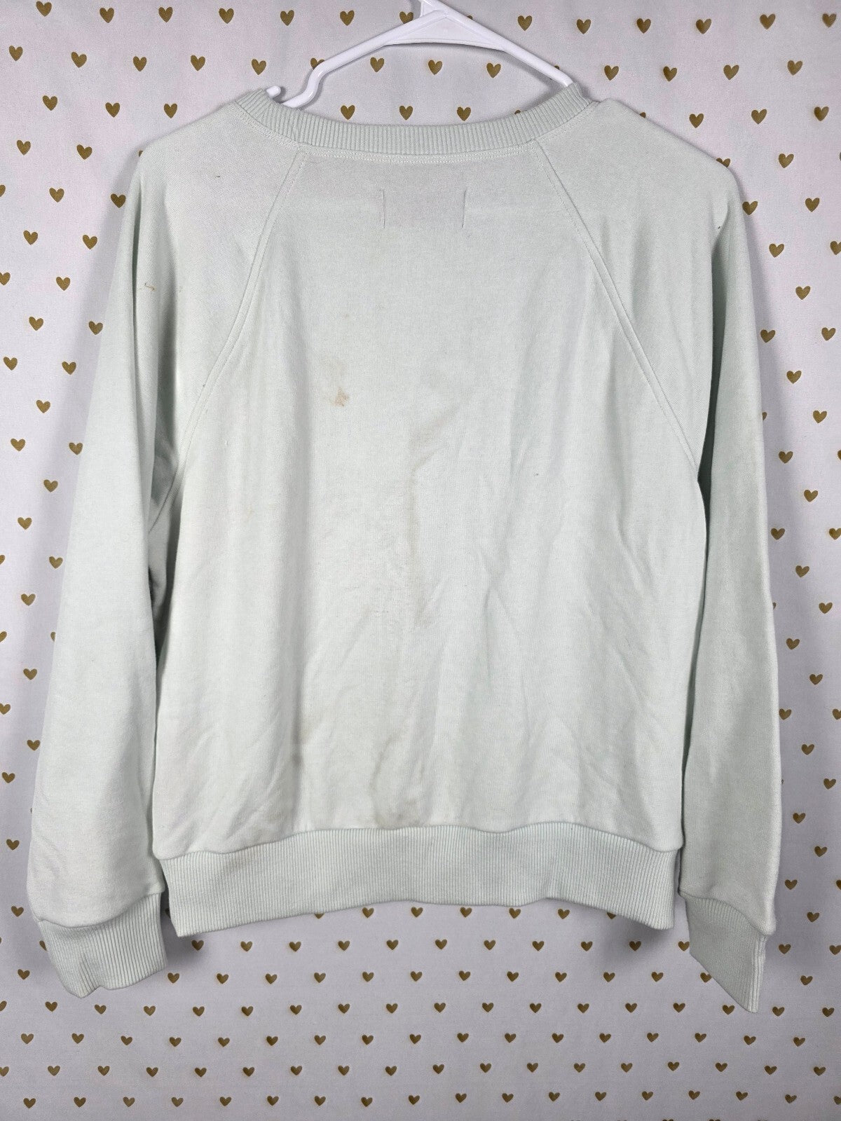 Victorias Secret Mint super soft BLING Logo Sweater Shirt NEW MEDIUM