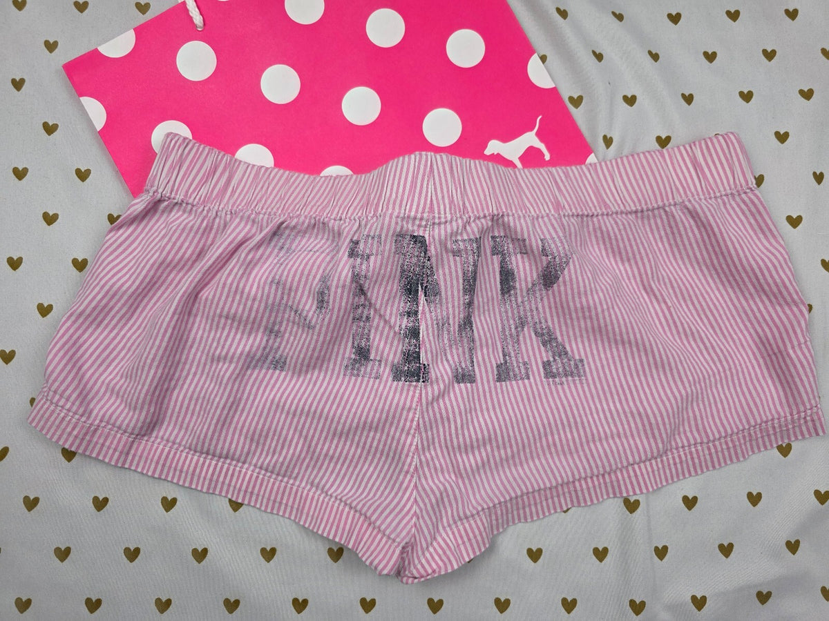 Victorias Secret PINK Vintage Logo Butt UNIVERSITY Sleep Shorts Boxers Pajama XS