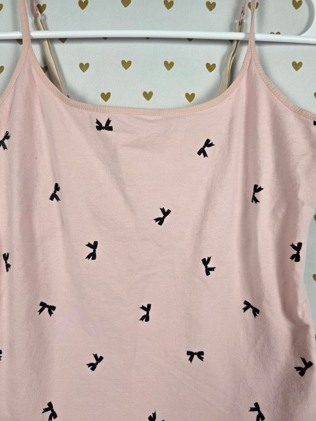 Victorias Secret PINK Vintage BOWS Shelf Bra Tank Top SMALL Y2k