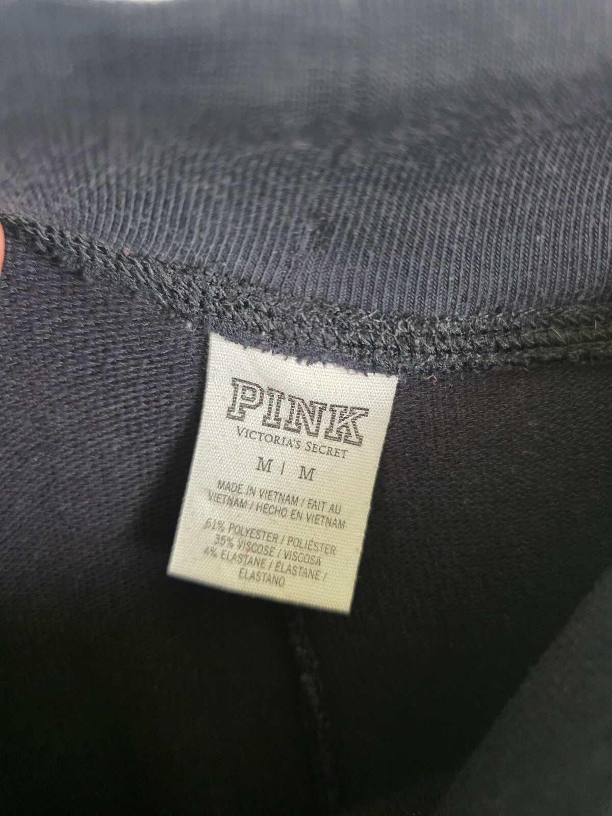 Victorias Secret PINK Extra Long Vintage Semi Sheer Stretch Sweats Y2k Logo Med