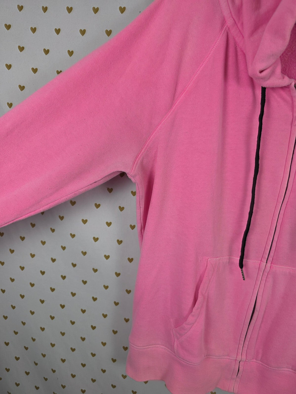Victorias Secret Pink Love Vintage Full zip hoodie Jacket Large