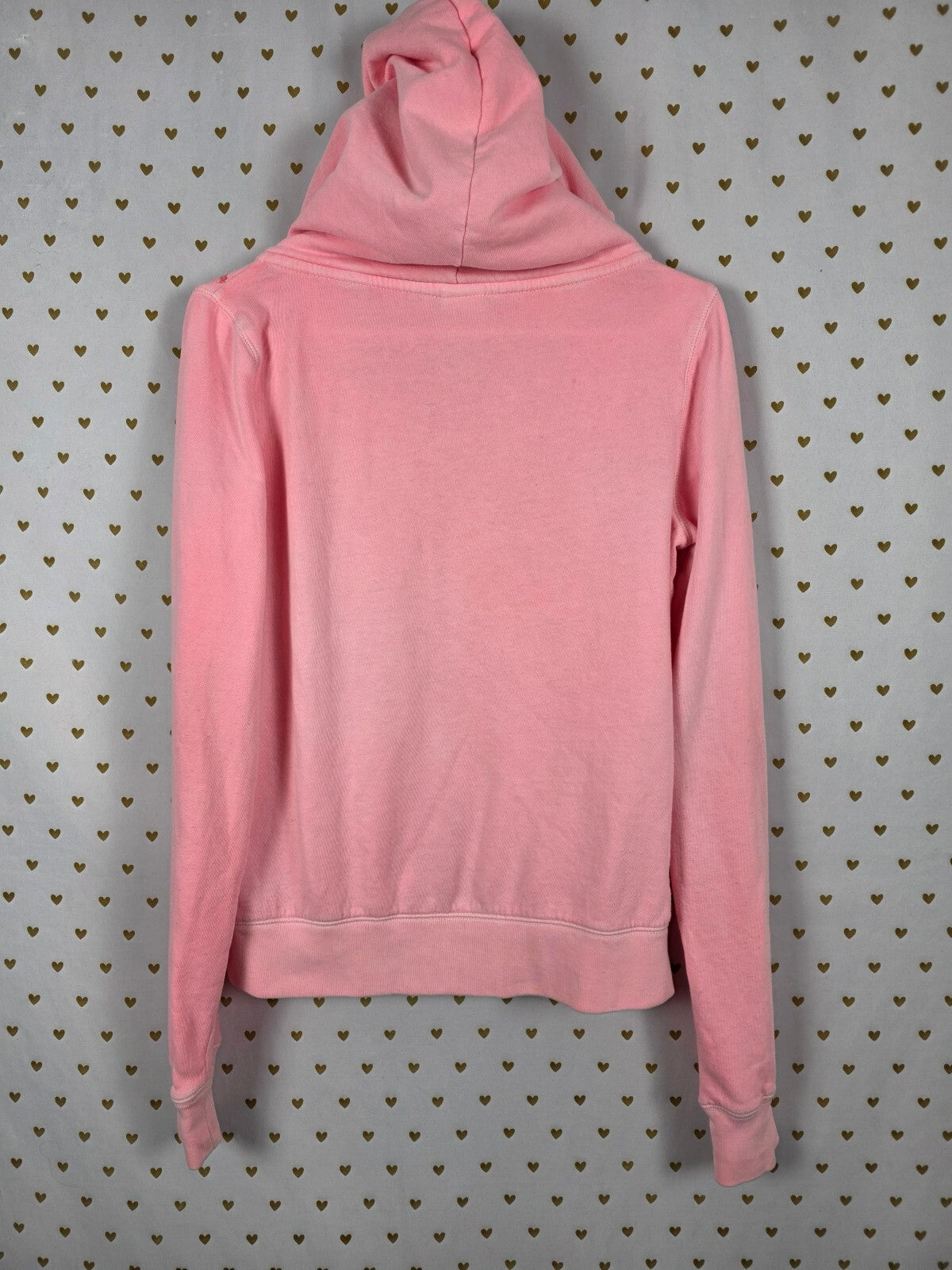 Victoria's Secret PINK Leopard Print LOVE PINK Full Zip Hoodie Pink Large Y2K