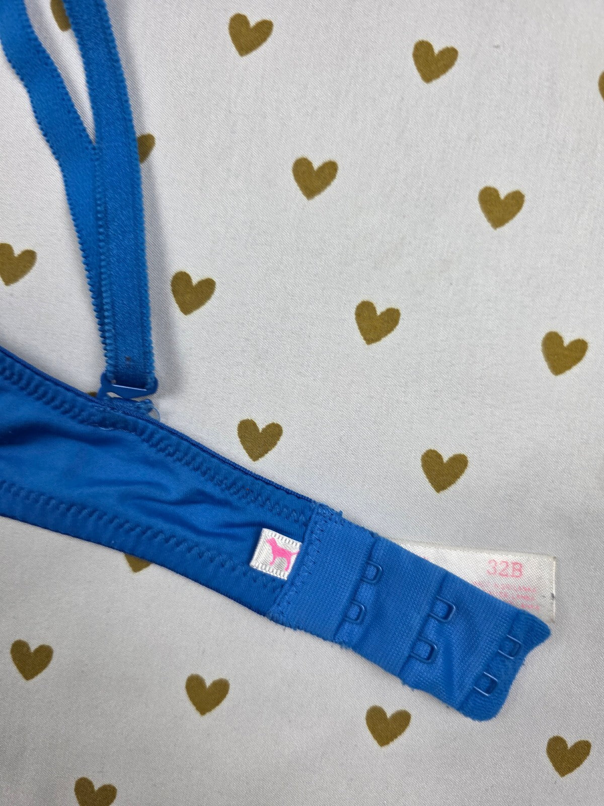 Victorias Secret Pink Blue 32B Wear Everywhere Demi Balconette Bra