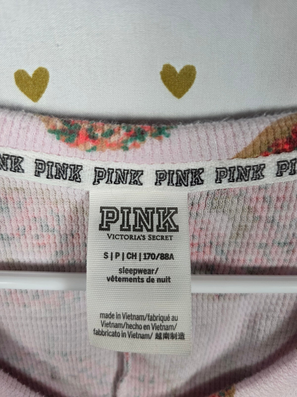 Victoria's Secret PINK Donut Thermal Union Suit Pajamas Wake Up For What S