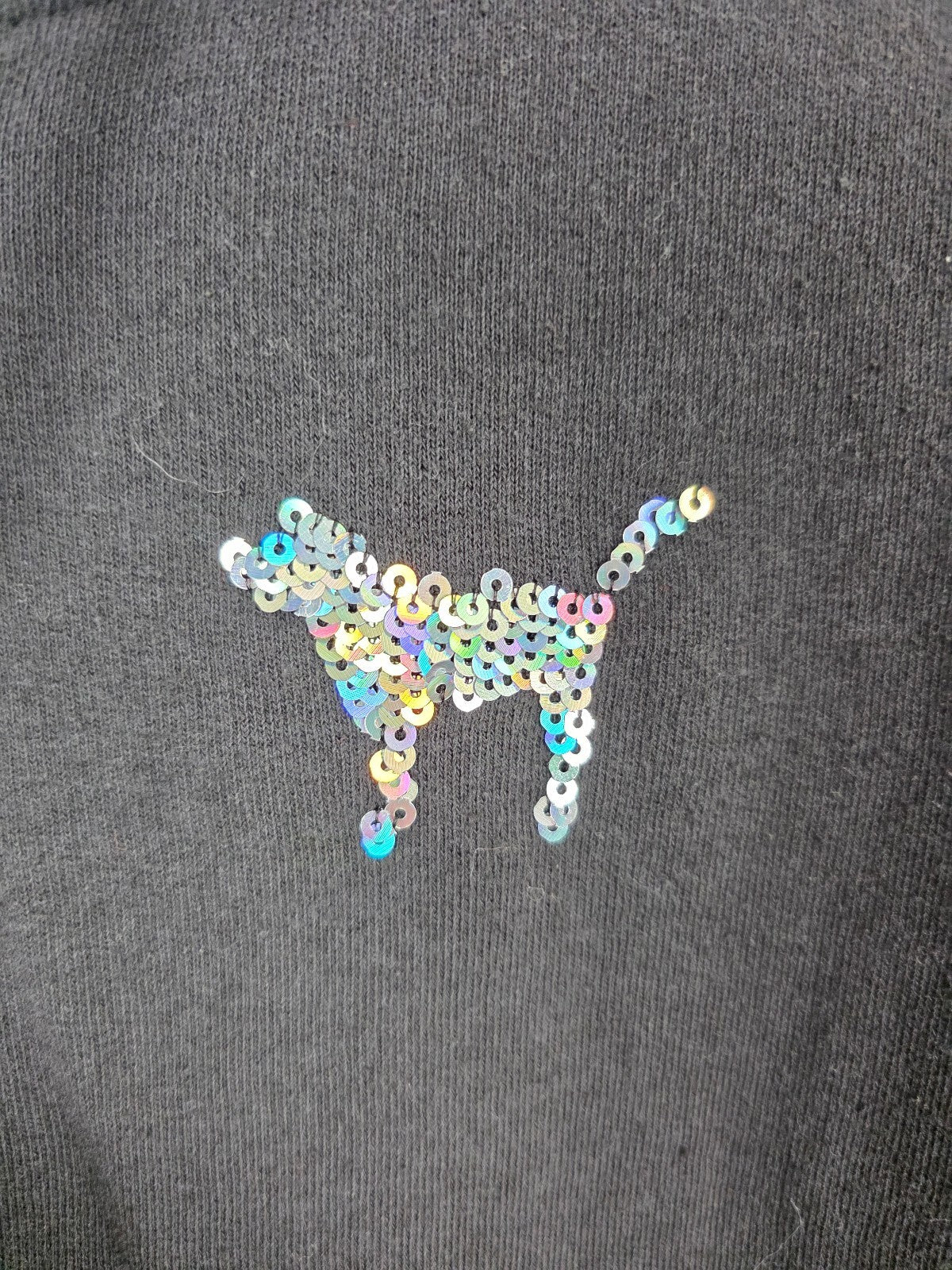 Victoria’s Secret PINK MEGA BLING Hoodie XS LOVE PINK 86 Sequin Full Zip Y2K
