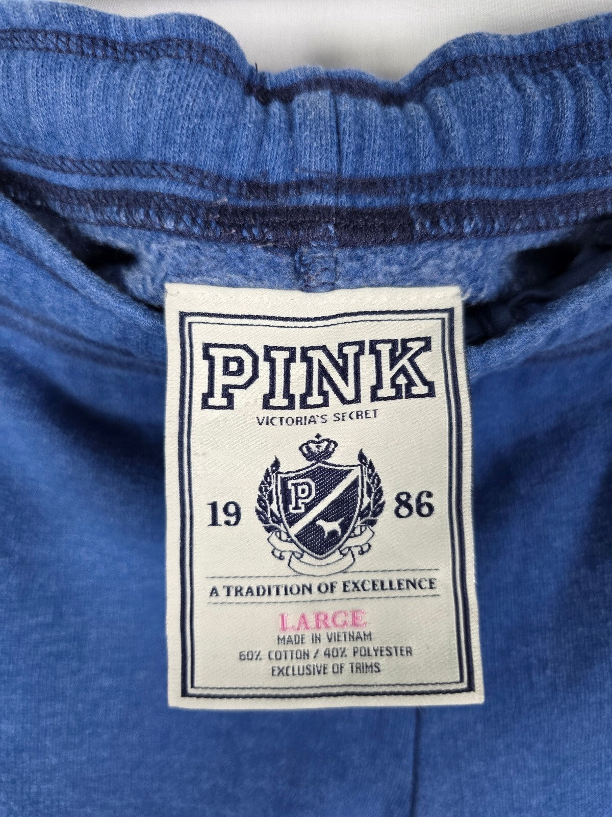 Victorias Secret PINK Vintage Large Blue Sweats Sweatpants Y2k University