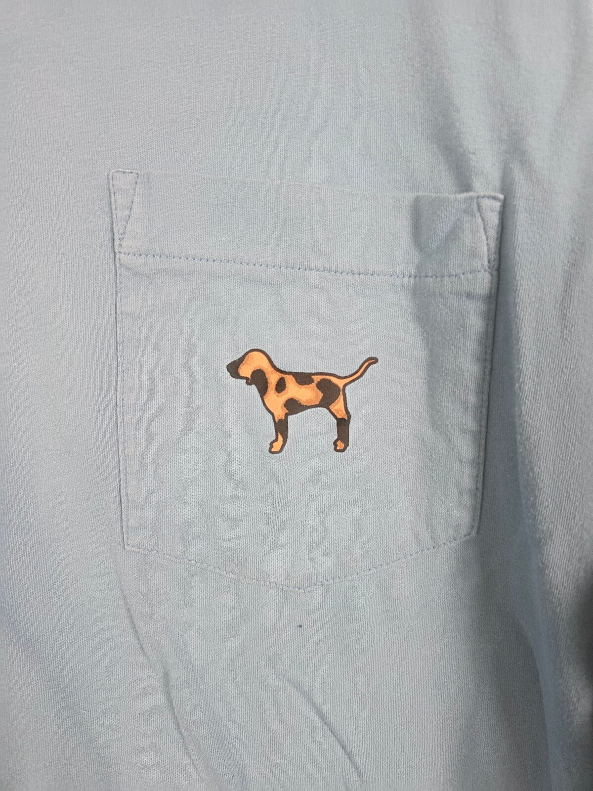 Victorias Secret PINK Long Sleeve Leopard Cheetah Blue Tee shirt Dog Logo Sm