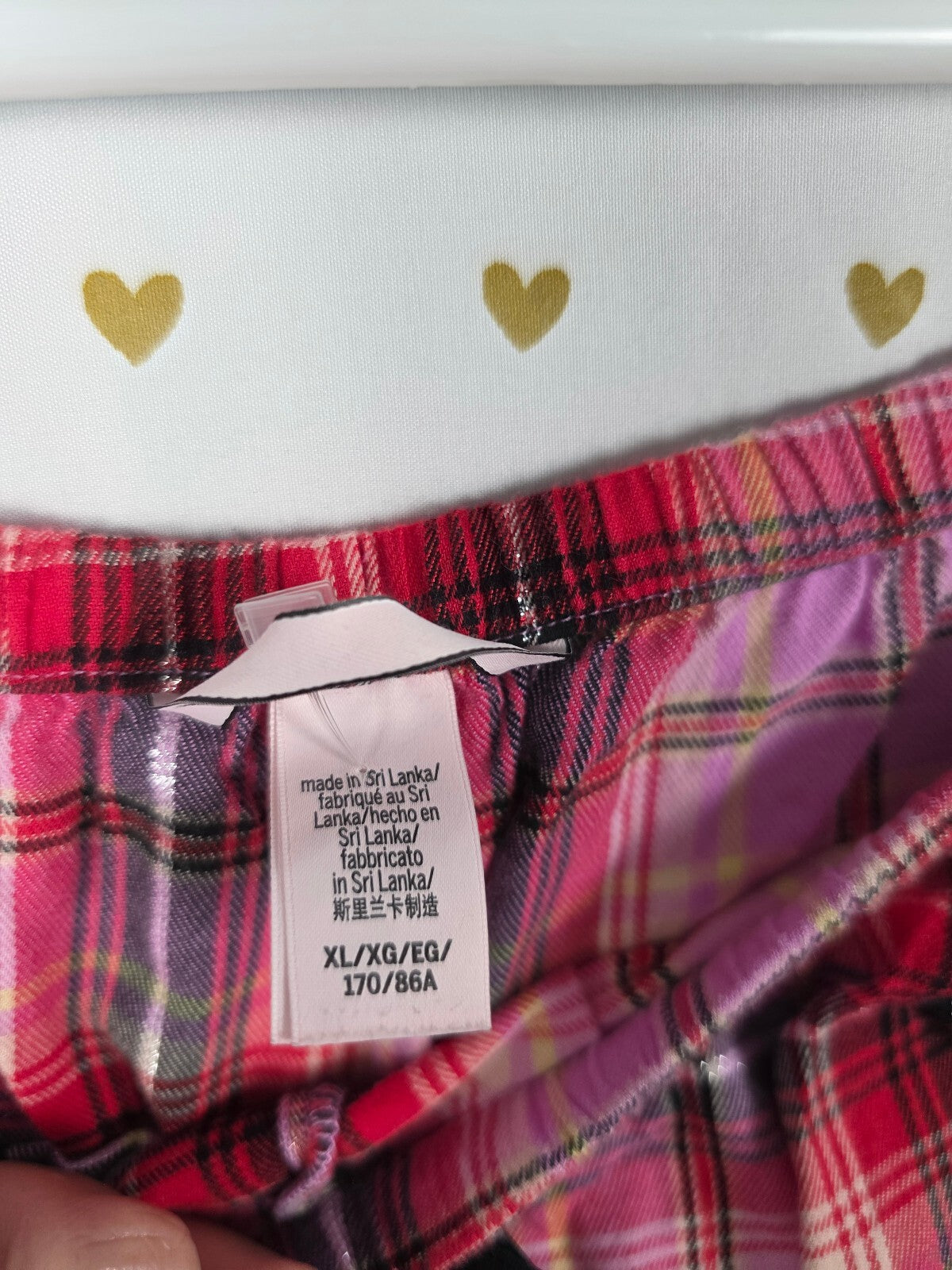 Victorias Secret Pink Plaid Sleep Pants Pajama PJ Bottoms XL