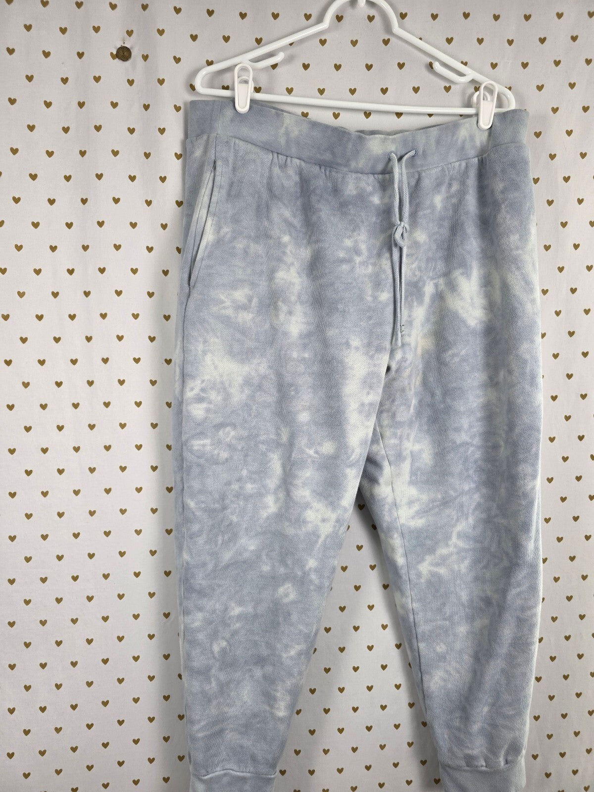 Victorias Secret Tye Dye SET Outfit Hoodie Sweater Sweatpants Blue XL XXL