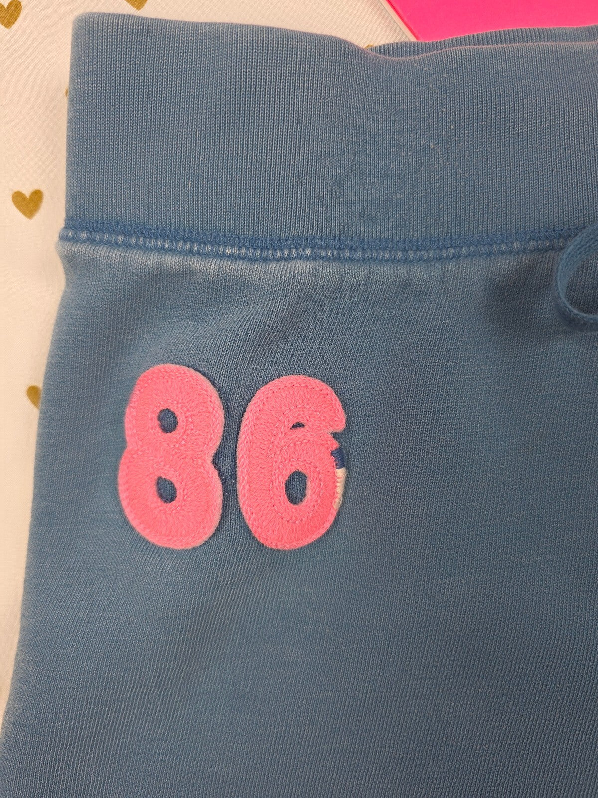 Victorias Secret PINK Logo Butt VINTAGE Y2k Sweat Shorts Blue SMALL