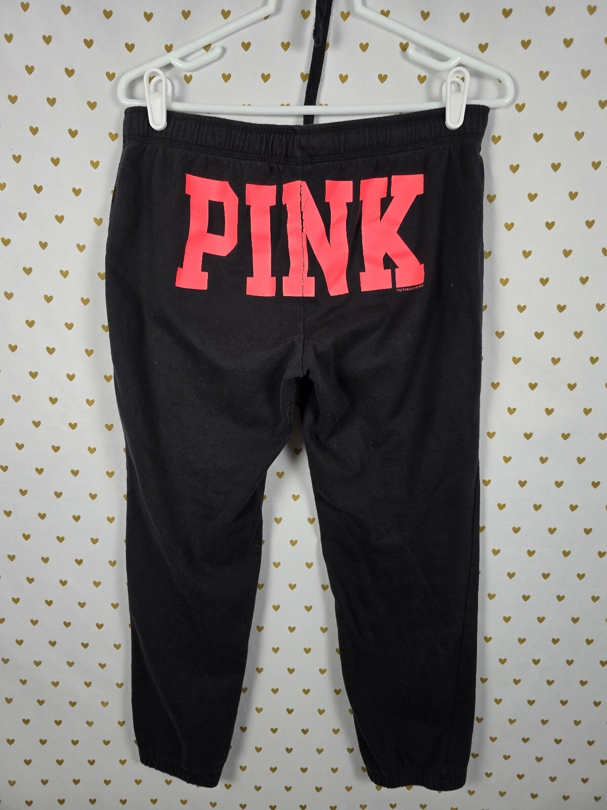 Victorias Secret PINK Logo butt Sweats SMALL Sleep Pants Pajama PJ Bottoms