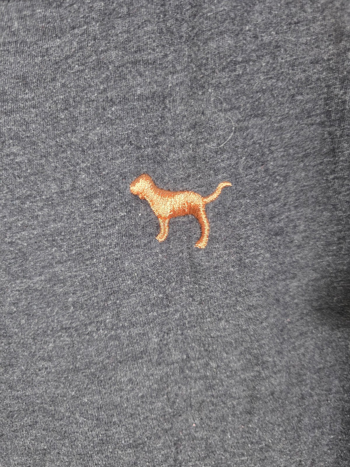 Victorias Secret PINK Large GOLD BLING DOG sequined Logo Tee Shirt