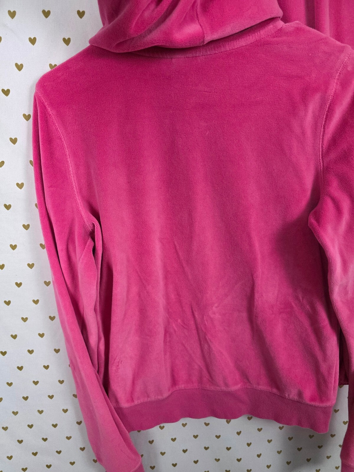 Victoria's Secret PINK Velour Bling Sequin Hoodie Jogger Set Pink S M Y2K