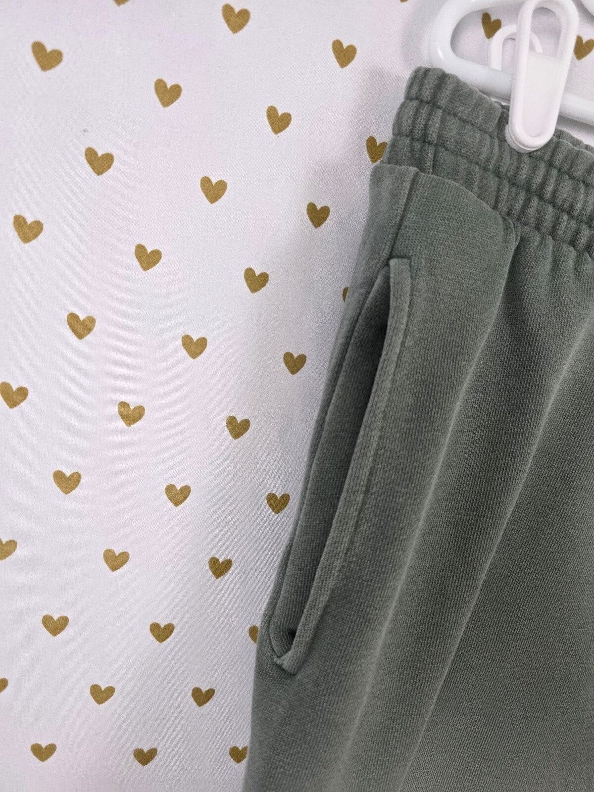 Victorias Secret PINK Sage Green Sweats Sweatpants Joggers Pockets Large