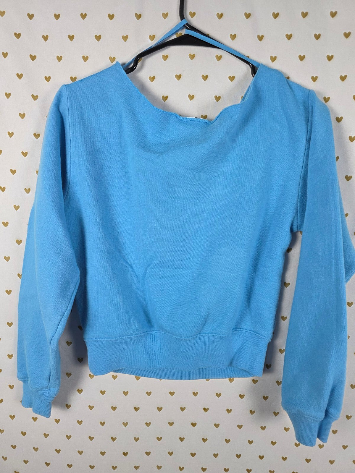 Victorias Secret Pink Blue Slouchy Sweater Logo XS