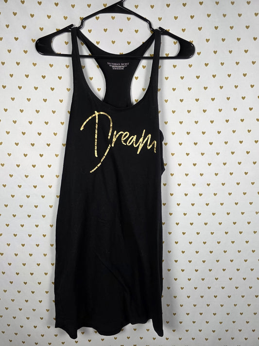 Victorias Secret DREAM Gold Logo Tank Top Nightgown Sleep Shirt XL