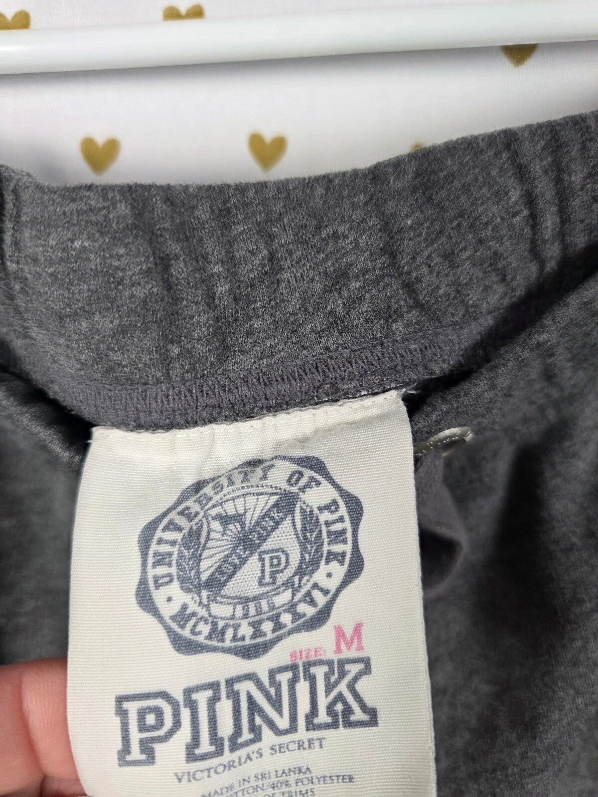 Victorias Secret PINK Boyfriend Sweats Hoodie Bling Vintage Y2k SET 2pc Medium