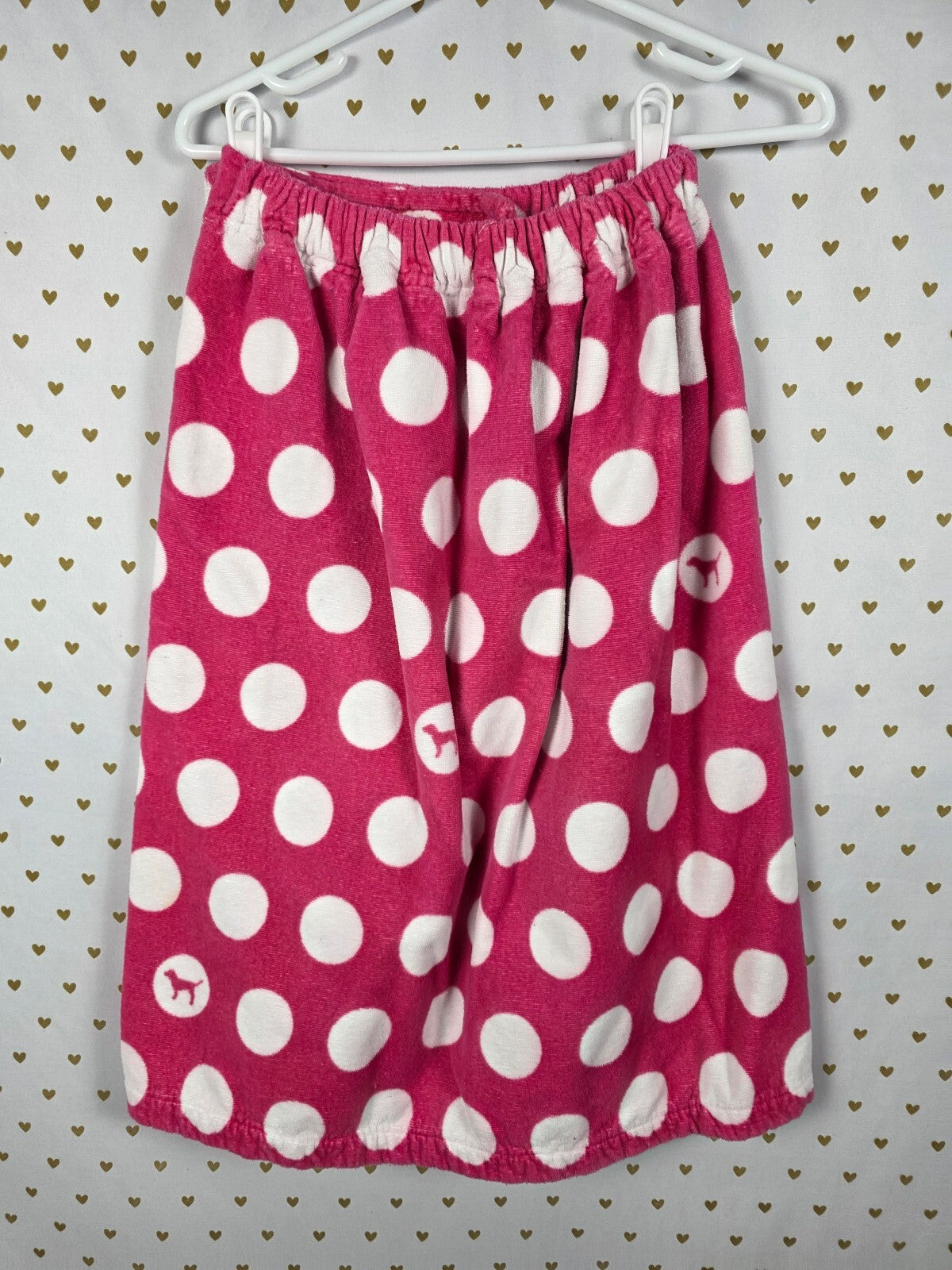 Victorias Secret PINK HTF Polka Dot Wrap Around Towel Bath Cover Up