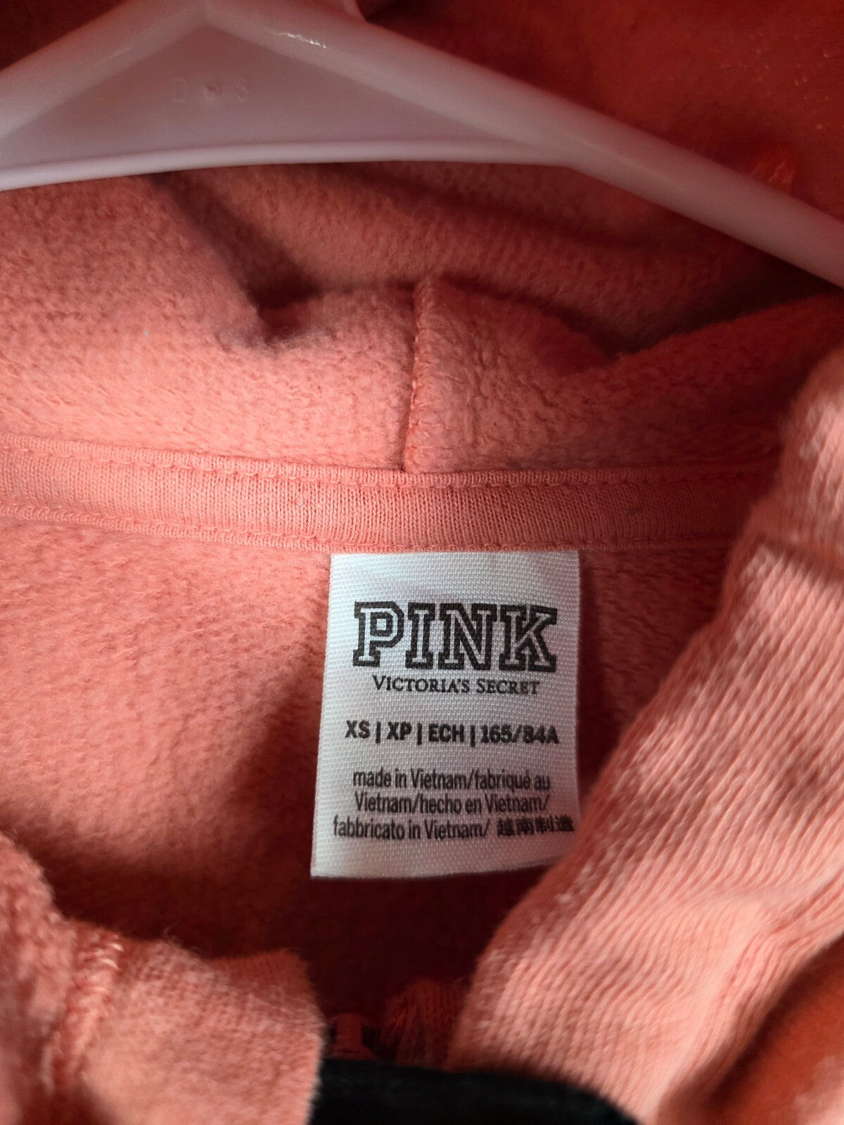 Victorias Secret Pink Logo Full Zip Hoodie Jacket Sweats Sweatpants SET XS