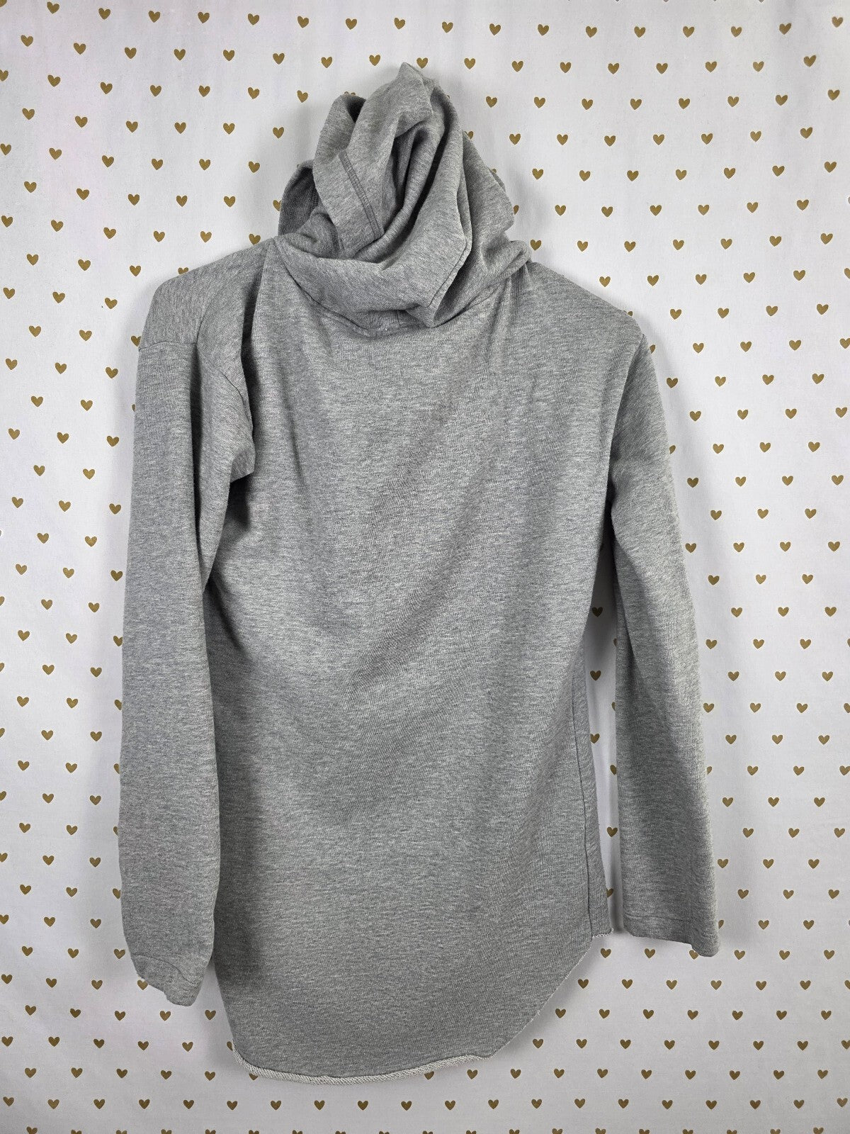 Victorias Secret Pink Pullover V Neck Hoodie Sweater logo Grey XS