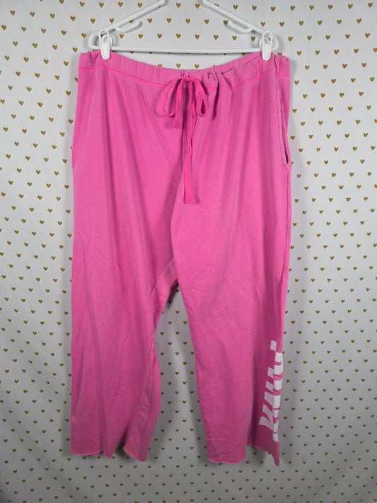 Victorias Secret PINK 2XL XXL Flare Sweats Sweatpants Logo