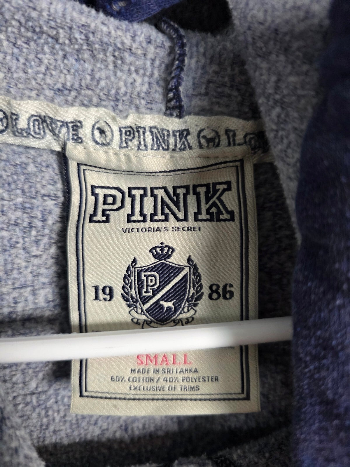 Victorias Secret Pink WANTS YOU Hooded Sweater Pullover vintage Y2k SMALL