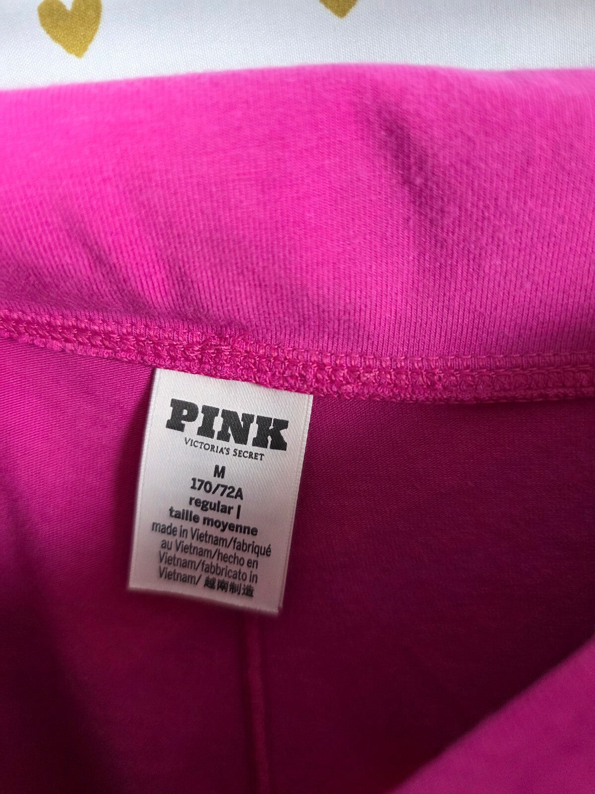 Victorias Secret PINK Foldover BLING Studded Flare Yoga Pants Cotton Medium