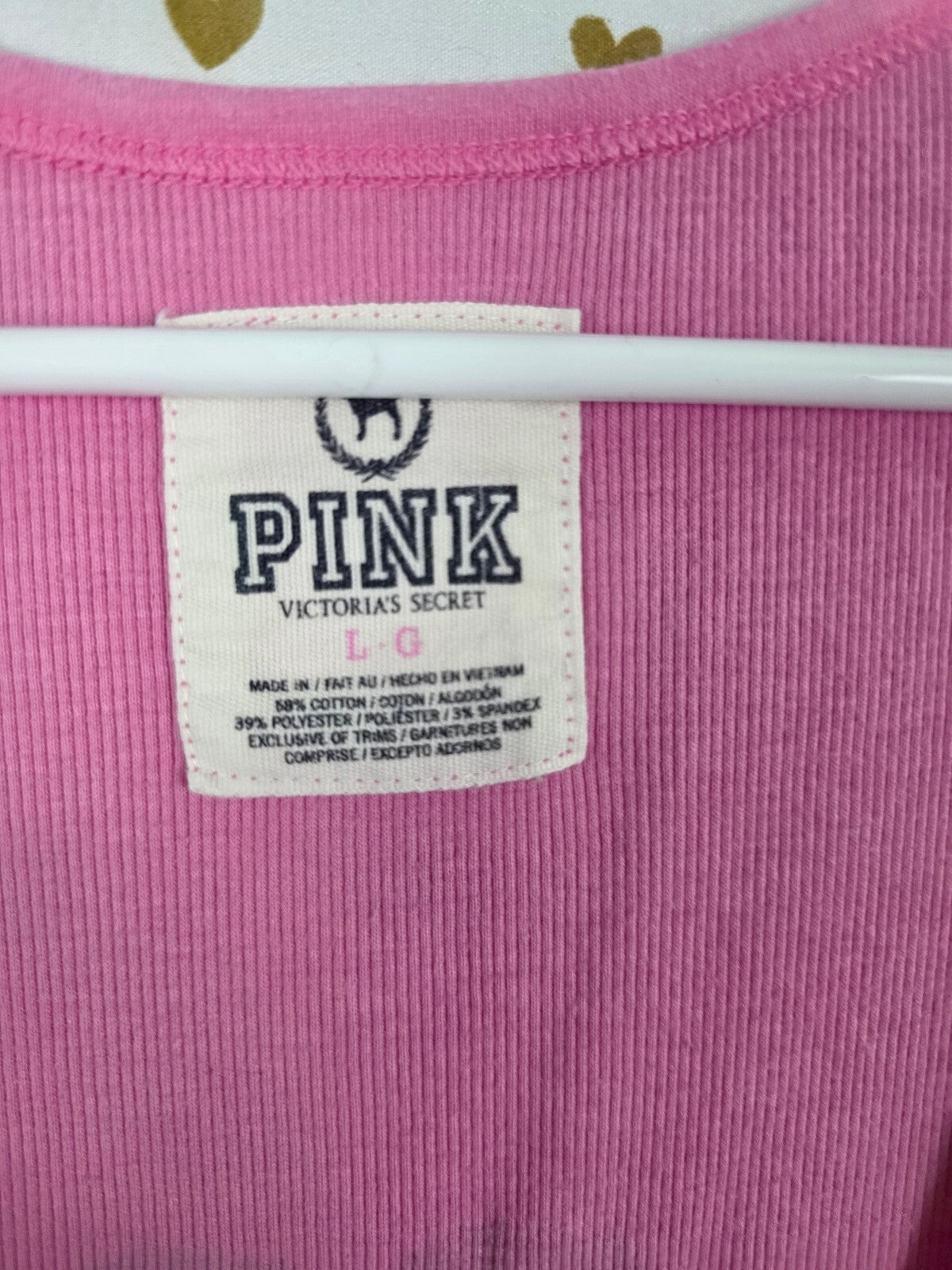 Vintage VS PINK Nation Kiss Me Ribbed Tank Top Dress Pink Graphic Y2K L