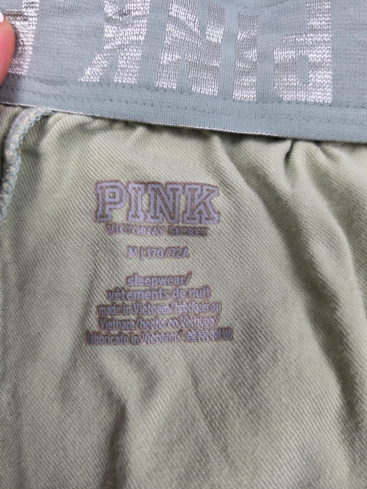 Victorias Secret PINK Sage Medium Sleep Shorts Boxers Pajama Bottoms