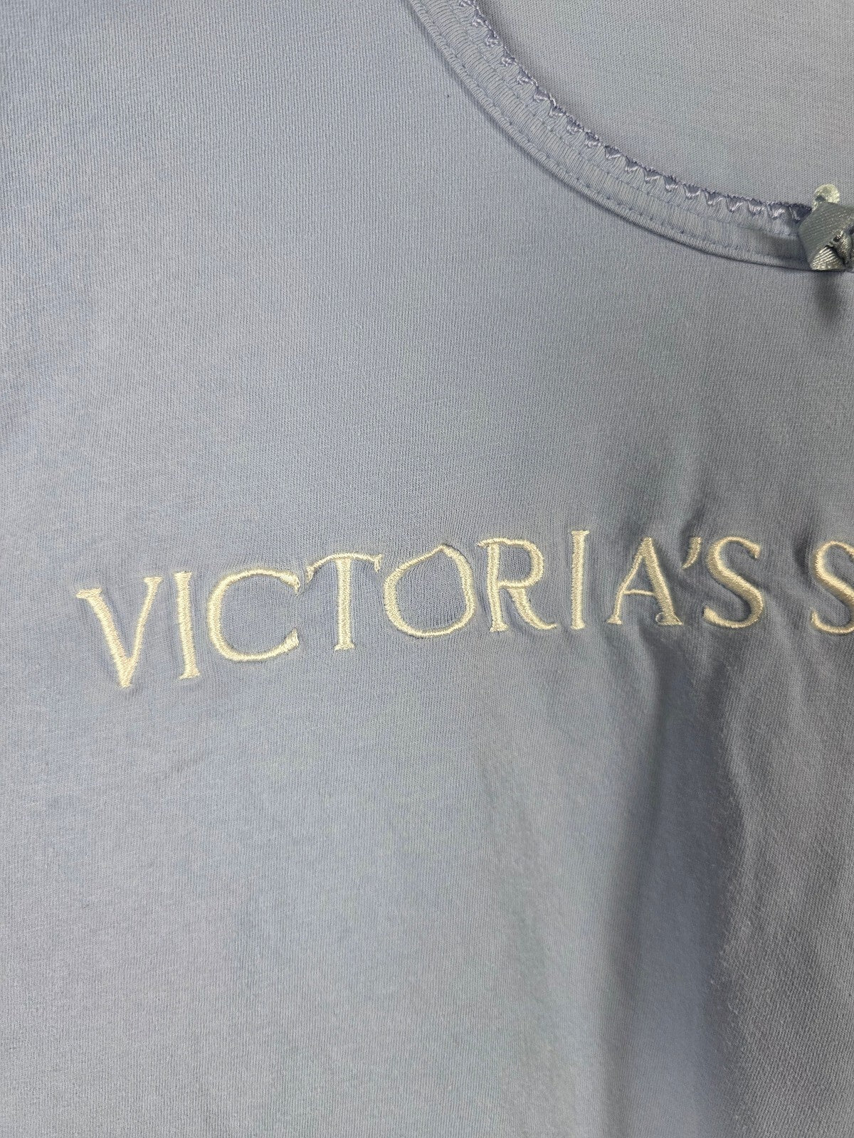 Victorias Secret  Vintage y2k '00 Heart Label Cotton Tee shirt Blue Large