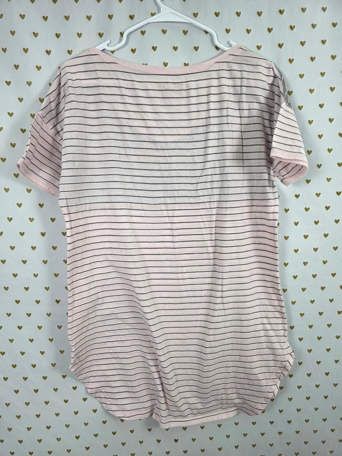 Victorias Secret Striped Super Soft Nightgown Sleep Shirt Dress Small