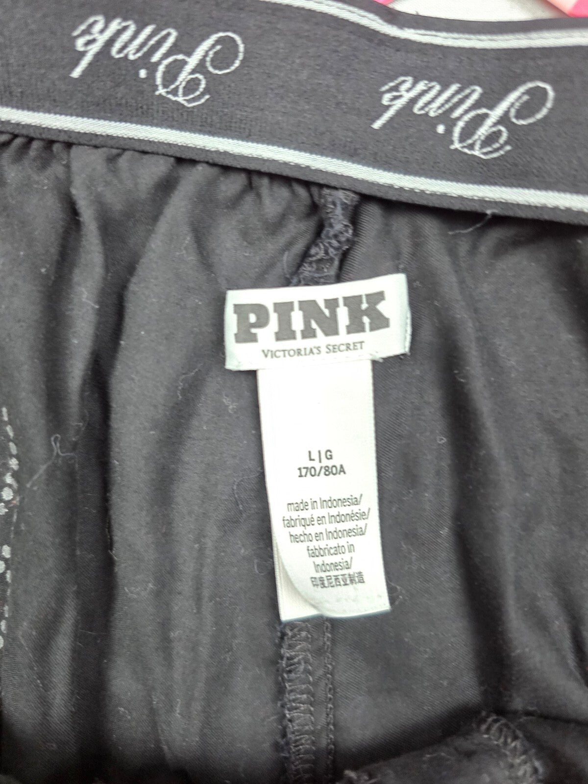 Victorias Secret PINK Skeleton BLING Large Sleep Shorts Boxers Pajama Bottoms