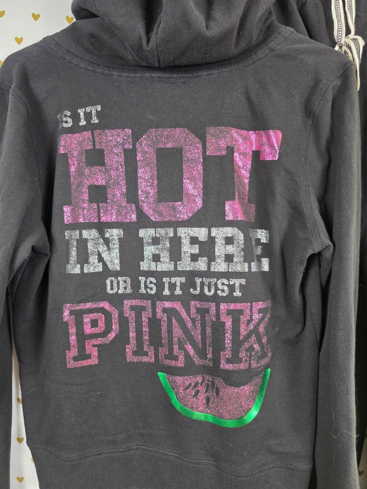 Victorias Secret PINK Vintage Y2k Full zip Hoodie Boyfriend Sweats Set Small L
