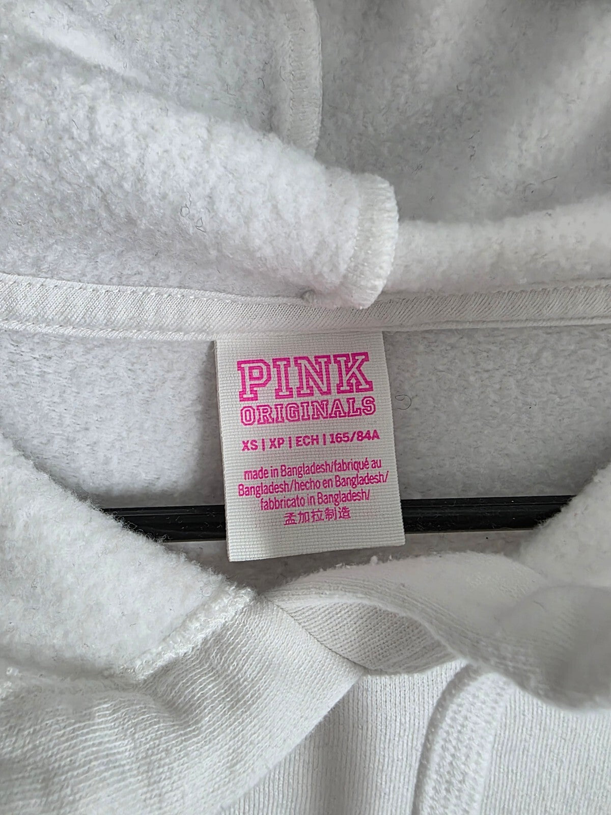 Victorias Secret Pink Campus Originals Bling Glitter XS pullover Hoodie Sweater