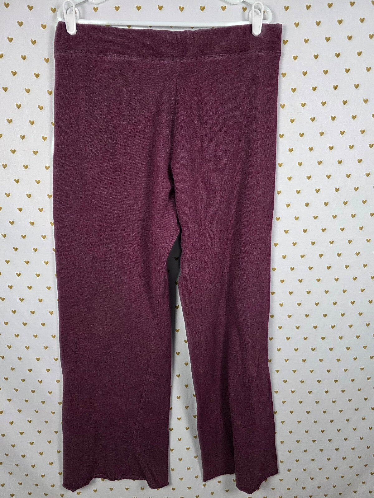 Victorias Secret Angels Bling Thread Maroon Flare Sweats Sweatpants Large
