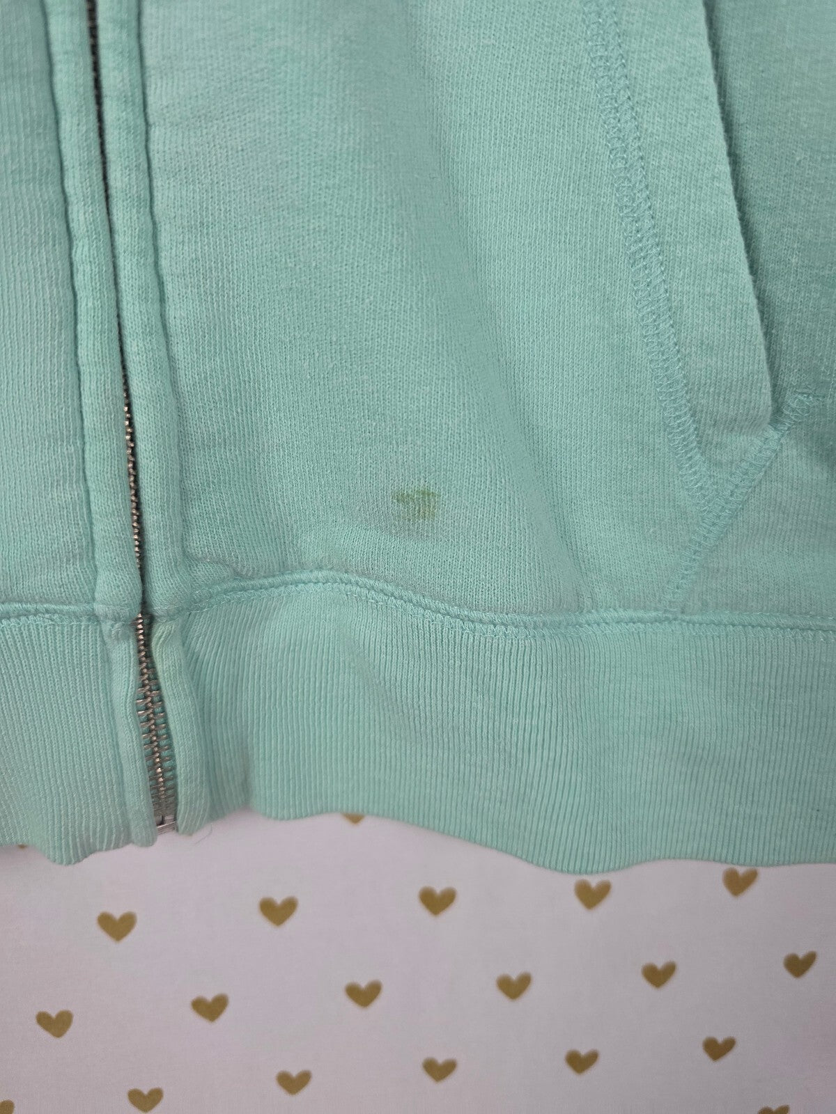 Victorias Secret Pink Mint Bling Full Zip Hoodie sequined jacket Small