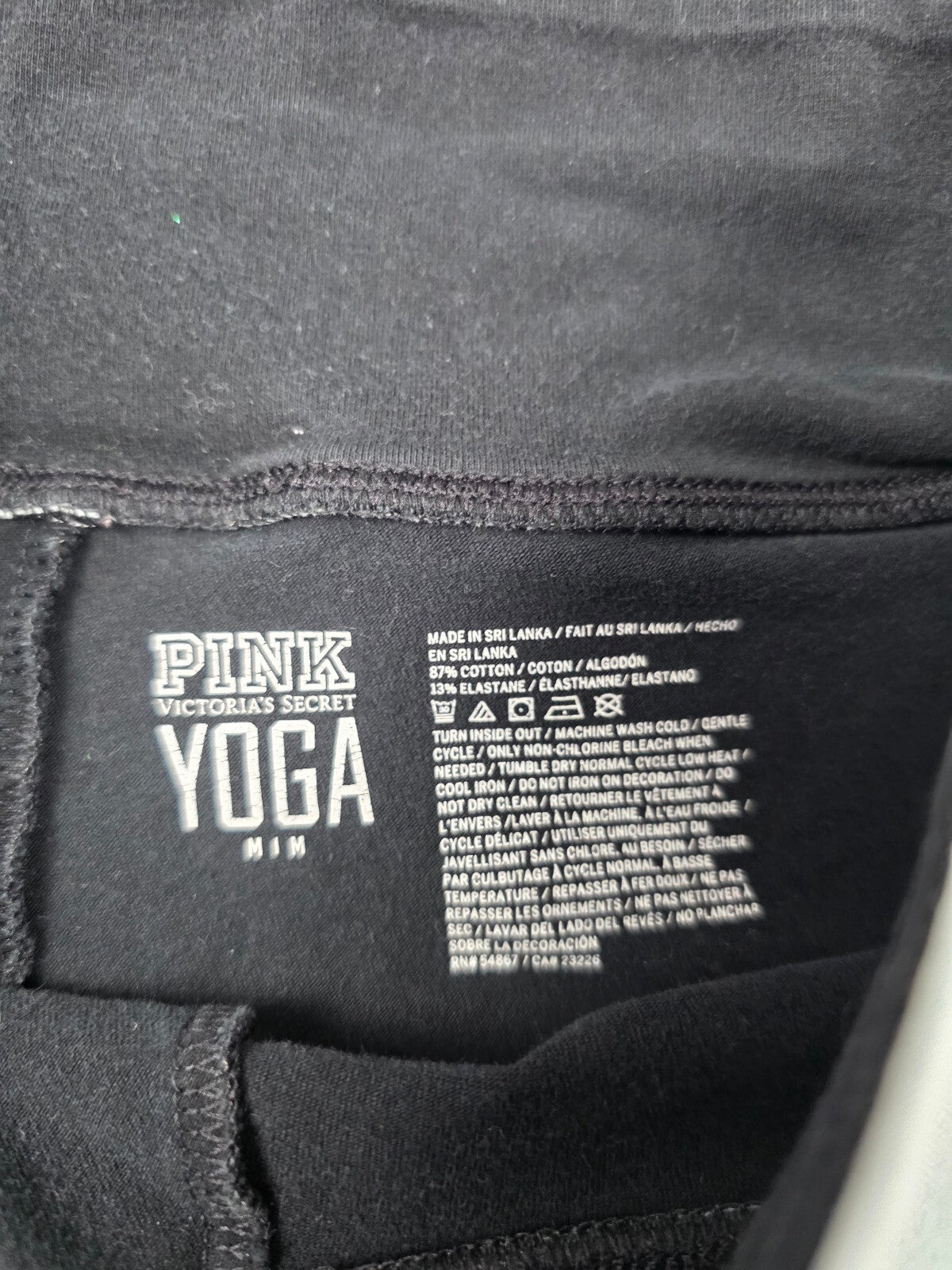 Victorias Secret PINK Medium Black Blue Yoga Shorts