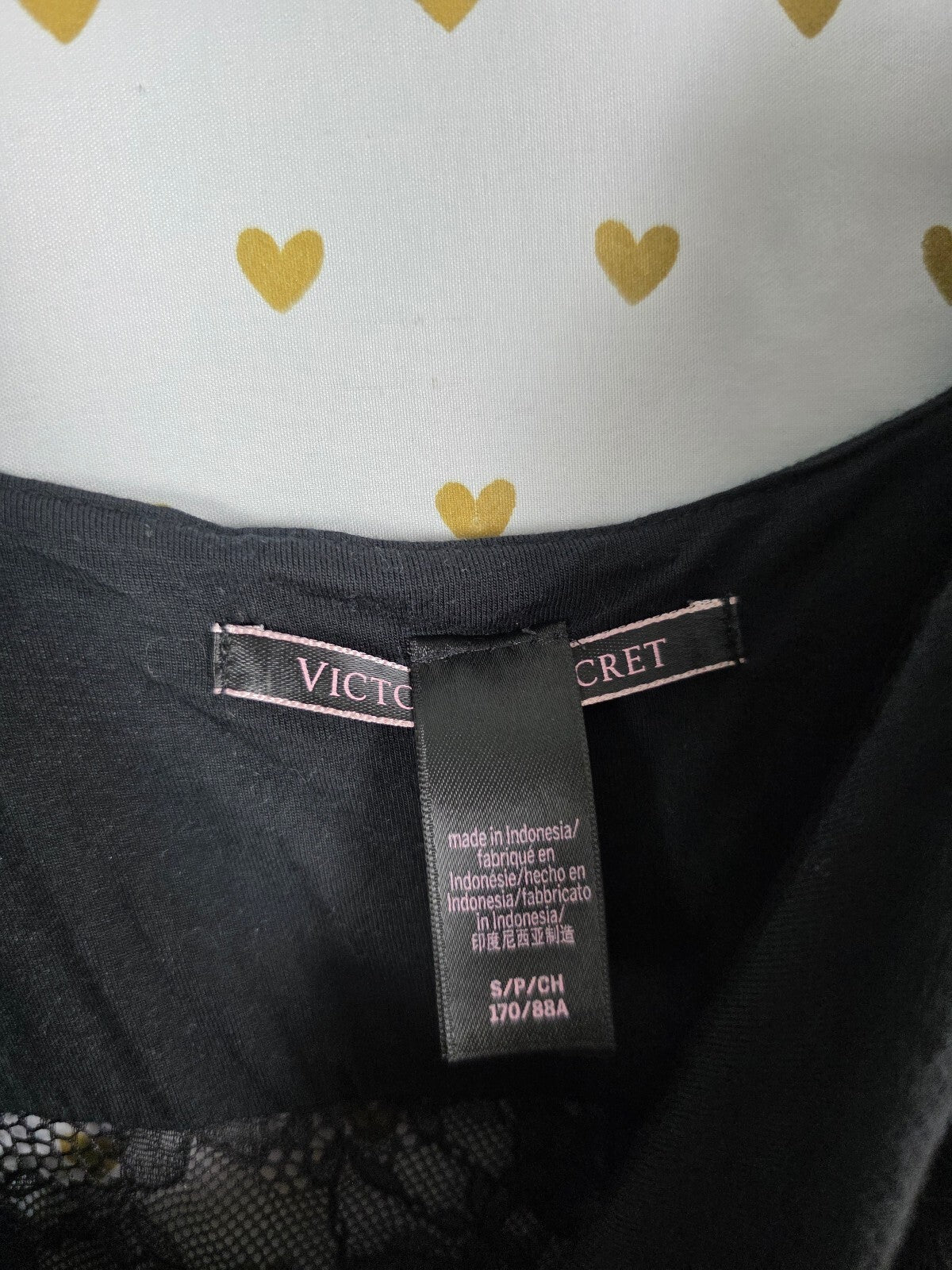 Victorias Secret Super Soft Black Small lace Cutout Slip Dress Sleep Nightie