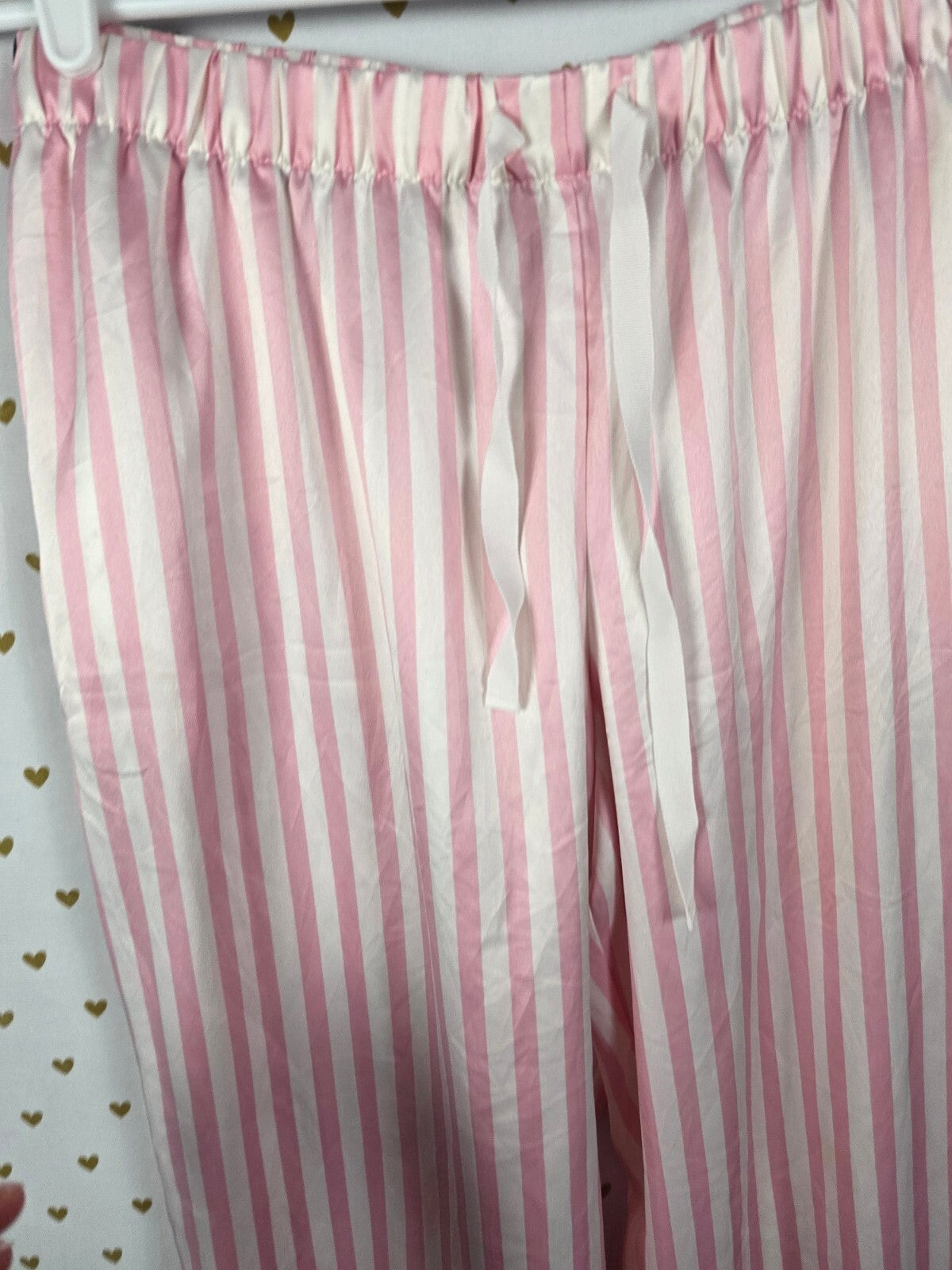 Victorias Secret Satin Striped Iconic Sleep Pants Pajama PJ Bottoms Medium