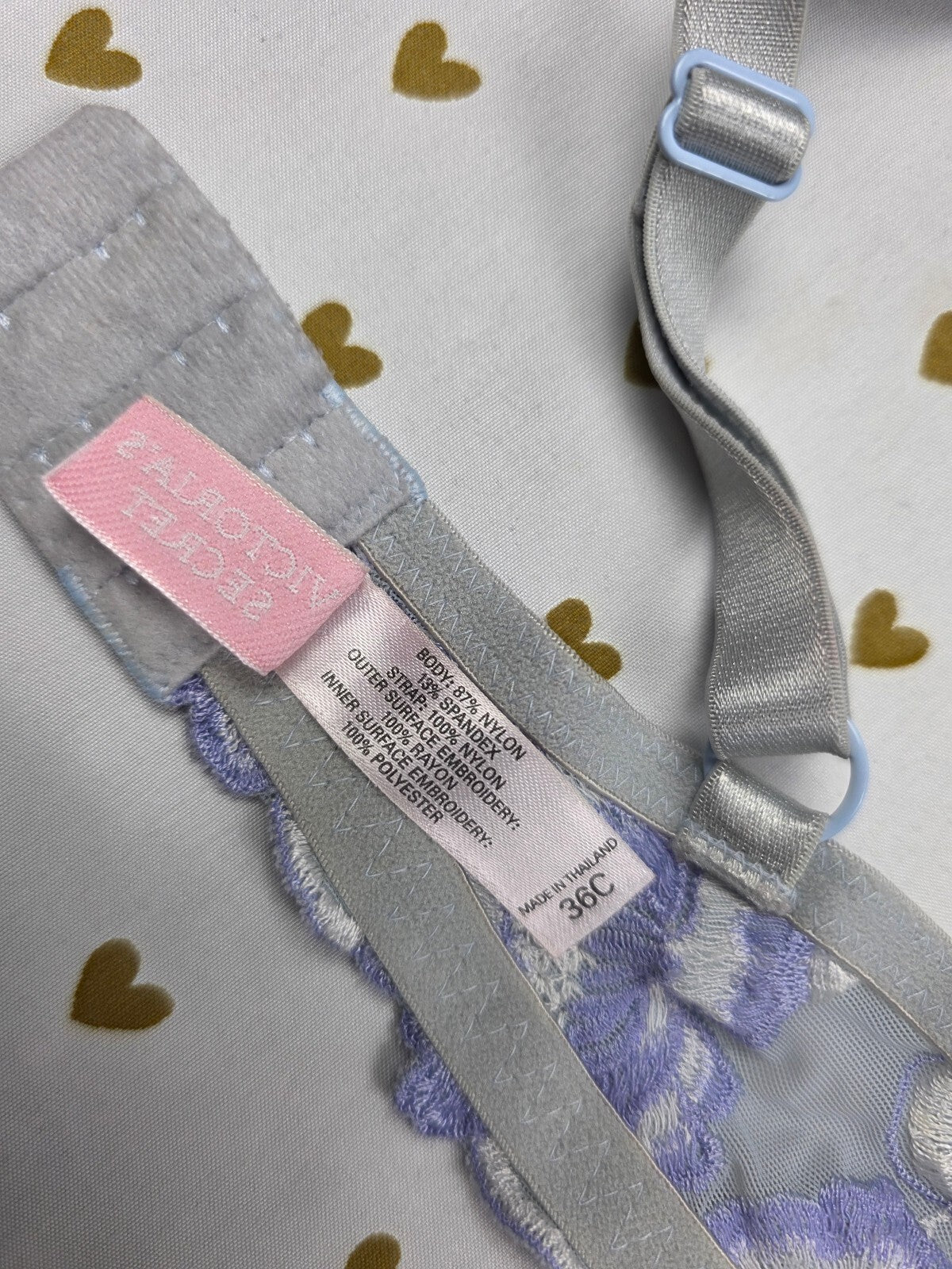 Victorias Secret vintage Floral Lace Y2k Lightly Lined Push Up Bra 36C