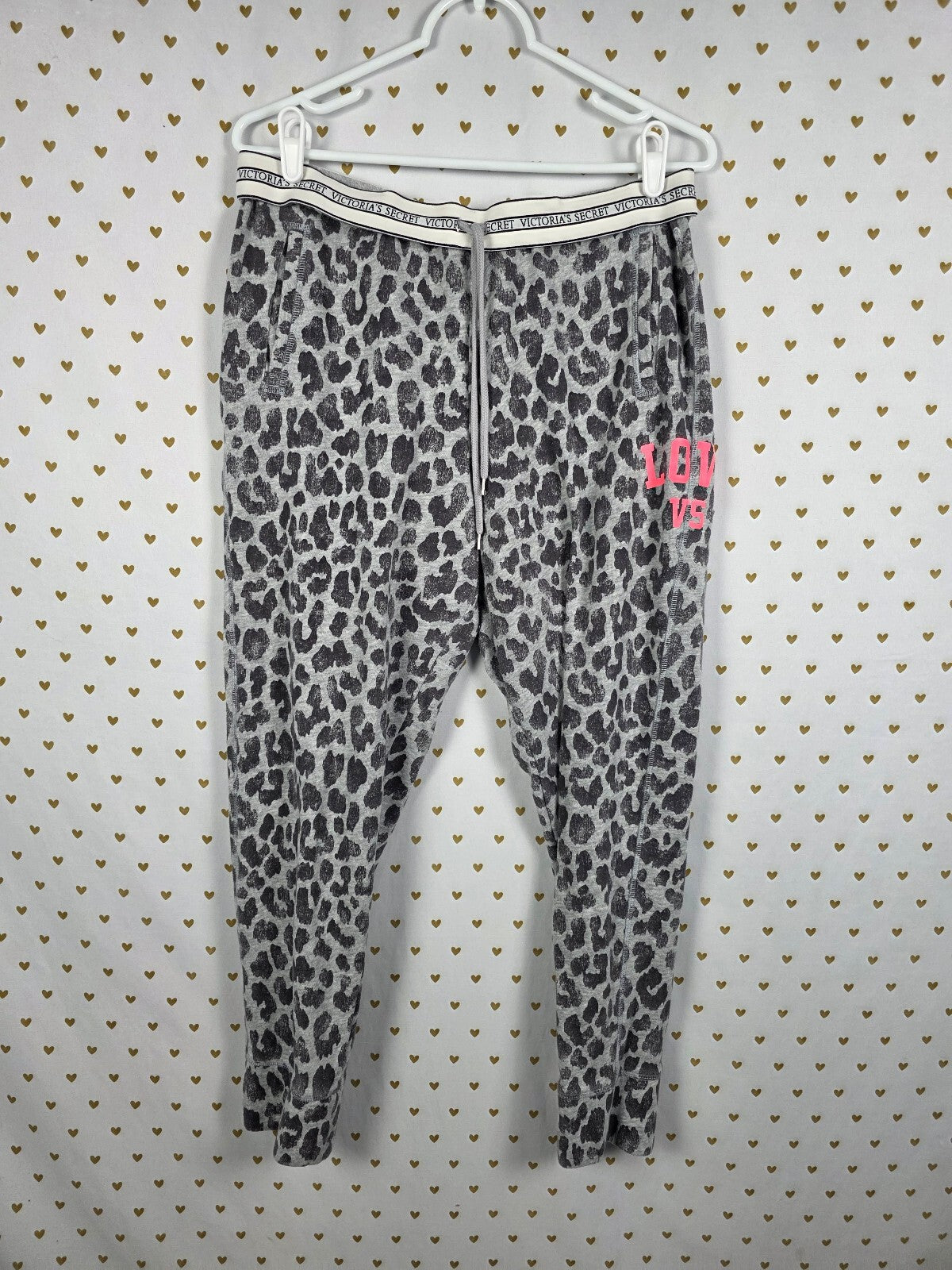 Victorias Secret PINK Leopard Cheetah Super Soft Sweats Sweatpants Neon Large