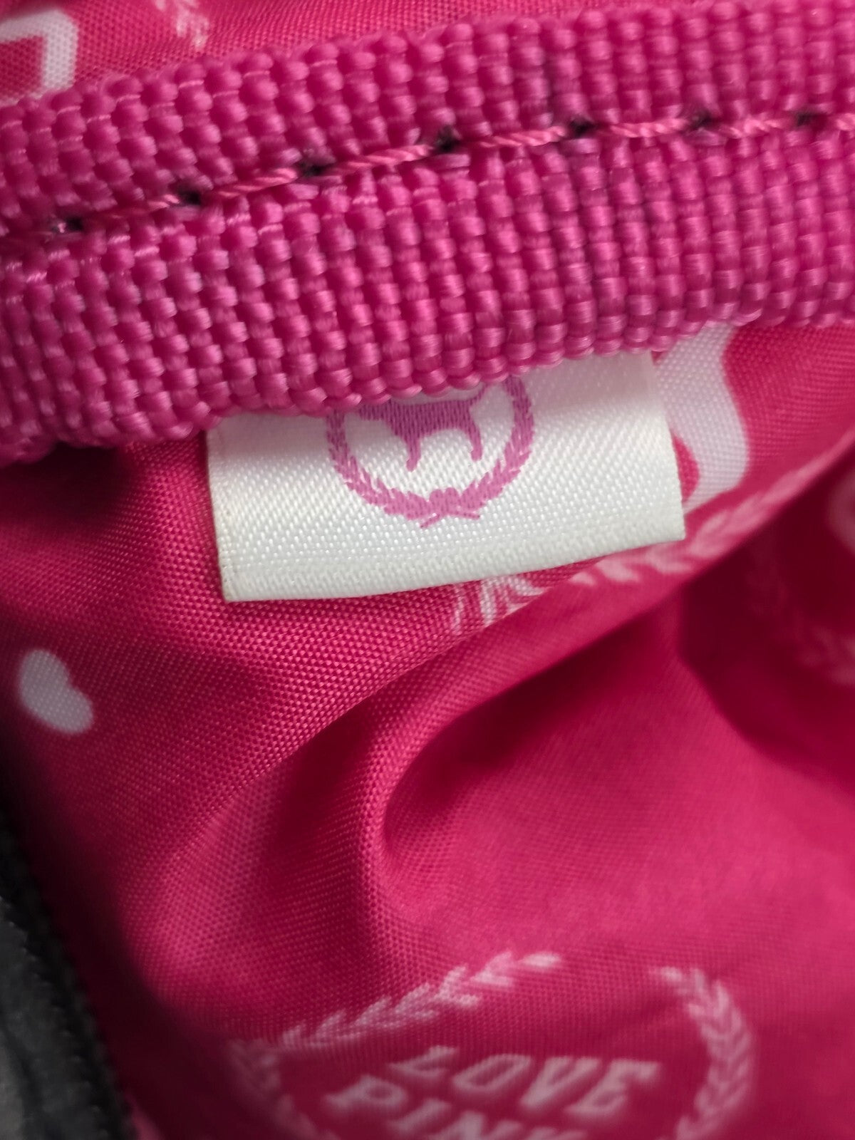 Vintage 2010 Victoria's Secret PINK LOVE PINK Duffle Cosmetic Bag Set Y2K